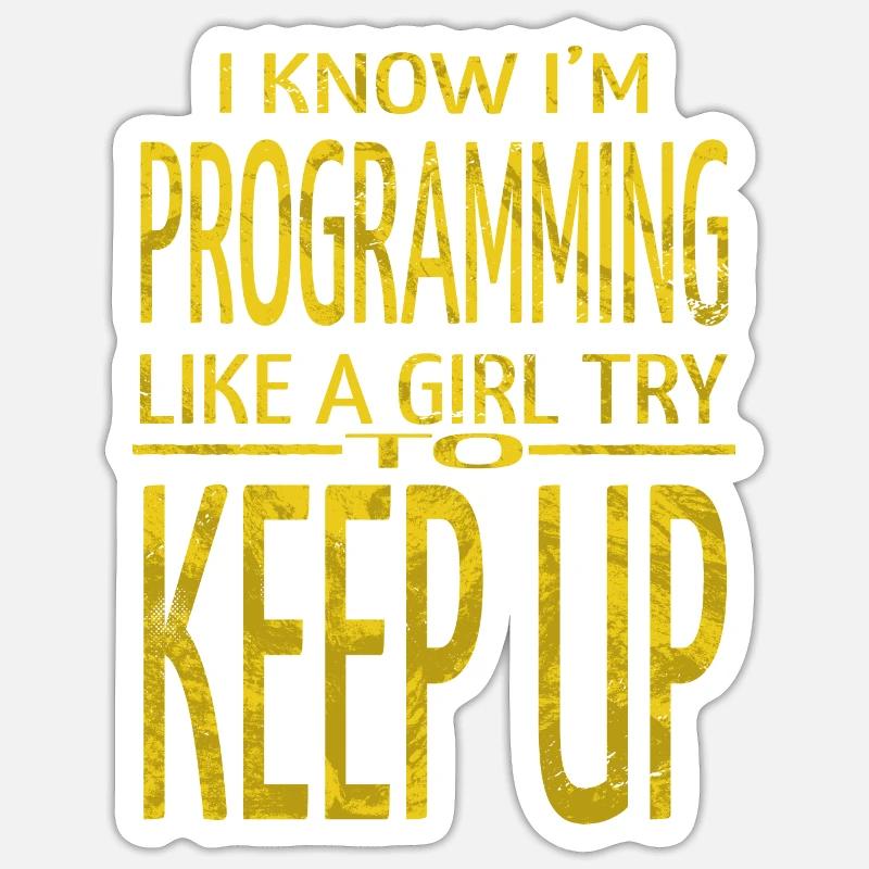 Computer Language Bday Statement Backend Developer Sticker size S (10 x 10 cm)