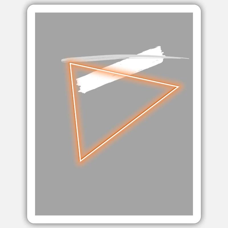 Neon Triangle Sticker size S (10 x 10 cm)