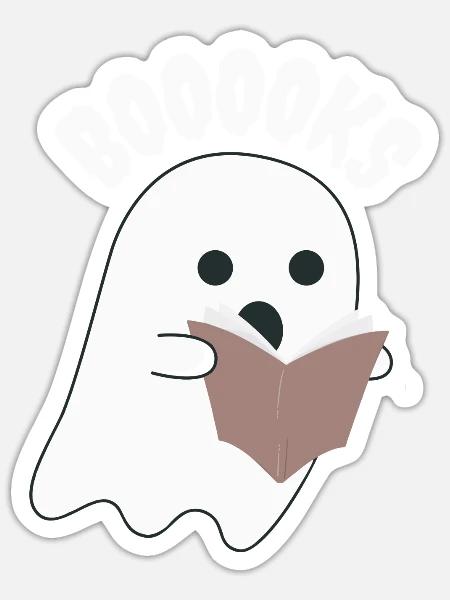 Booooks - Sticker Größe S (10 x 10 cm) - Mattweiß