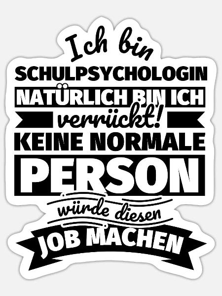 Schulpsychologin Geschenke - Sticker Größe S (10 x 10 cm) - Mattweiß