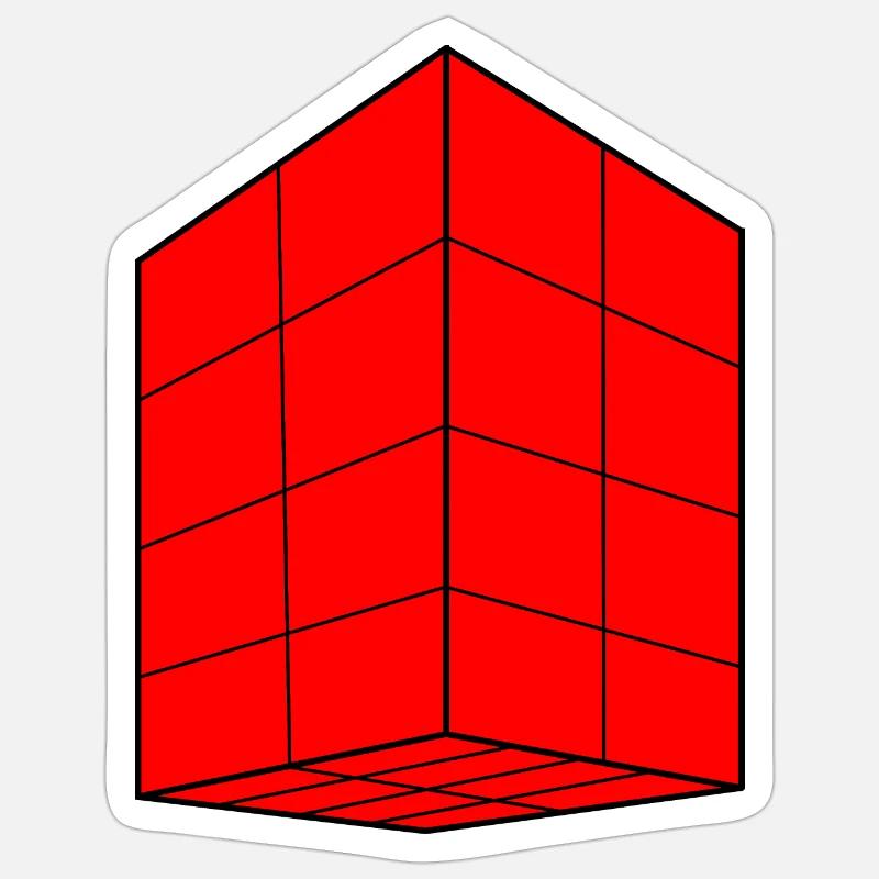 Cubic - Sticker size S (10 x 10 cm) - white matte
