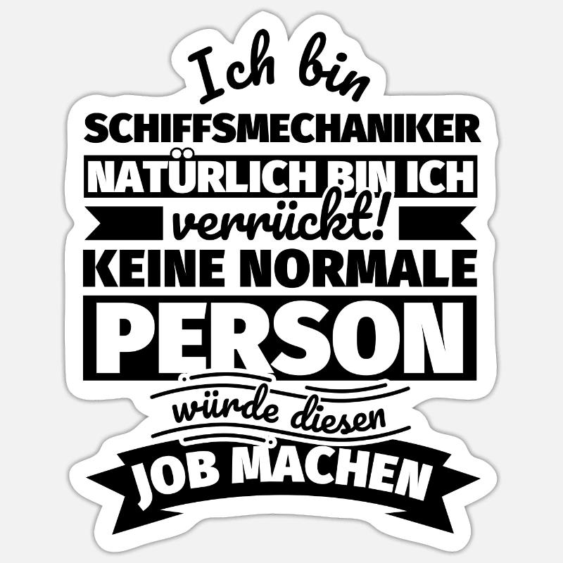 Schiffsmechaniker Geschenke - Sticker Größe S (10 x 10 cm) - Mattweiß