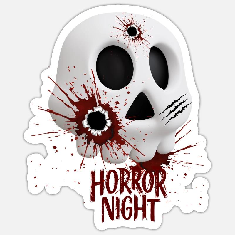 Skull - Sticker size S (10 x 10 cm) - white matte