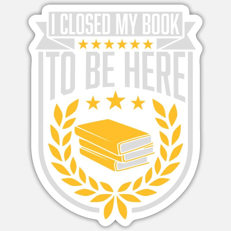 I closed my book Sticker Größe S (10 x 10 cm)