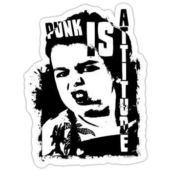Punk ist Haltung - Sticker Größe S (10 x 10 cm) - Mattweiß - Vorne