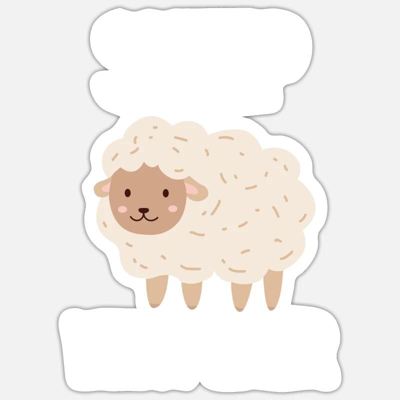 Schaf Flüsterer Bauernhof Tier Geschenk Schaf - Sticker størrelse S (10 x 10 cm) - mat hvid
