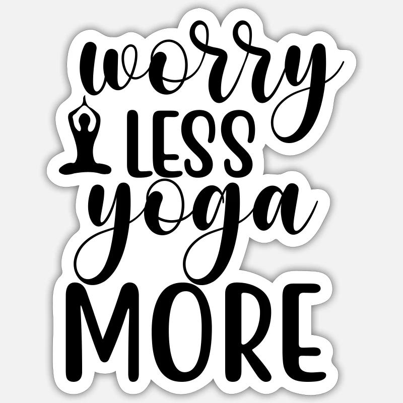 Souciez-vous moins - Sticker taille S (10 x 10 cm) - blanc mat
