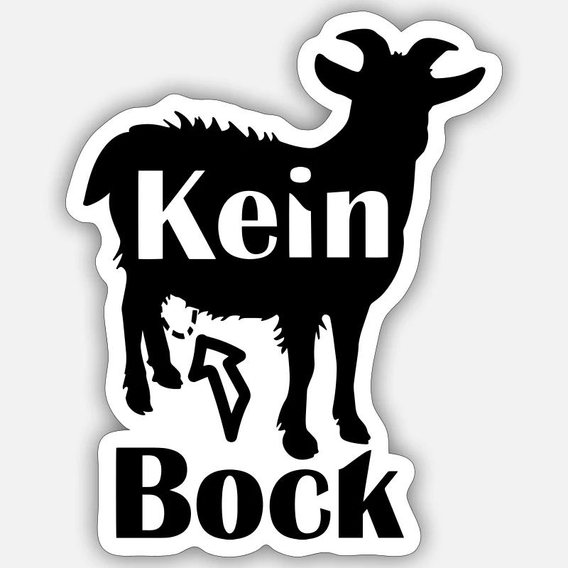 Kein Bock Sticker Größe S (10 x 10 cm)