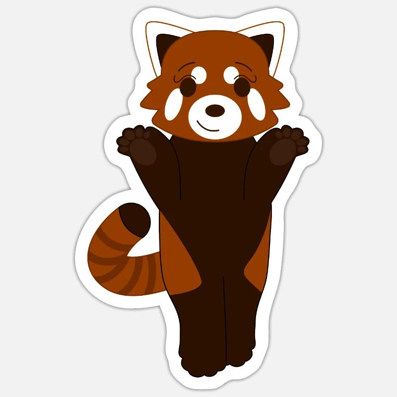 Red panda standing Sticker size S (10 x 10 cm)