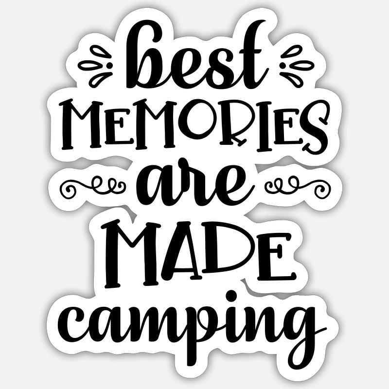 Les meilleurs souvenirs sont - Sticker taille S (10 x 10 cm) - blanc mat