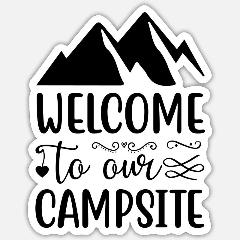 welcome to our - Sticker Größe S (10 x 10 cm) - Mattweiß