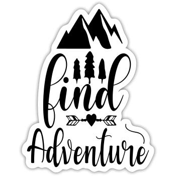 Fonds Aventure - Sticker taille S (10 x 10 cm) - blanc mat - Devant
