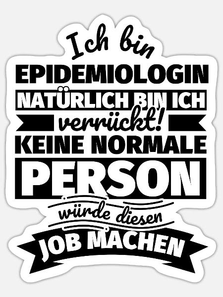 Epidemiologin Geschenke - Sticker Größe S (10 x 10 cm) - Mattweiß
