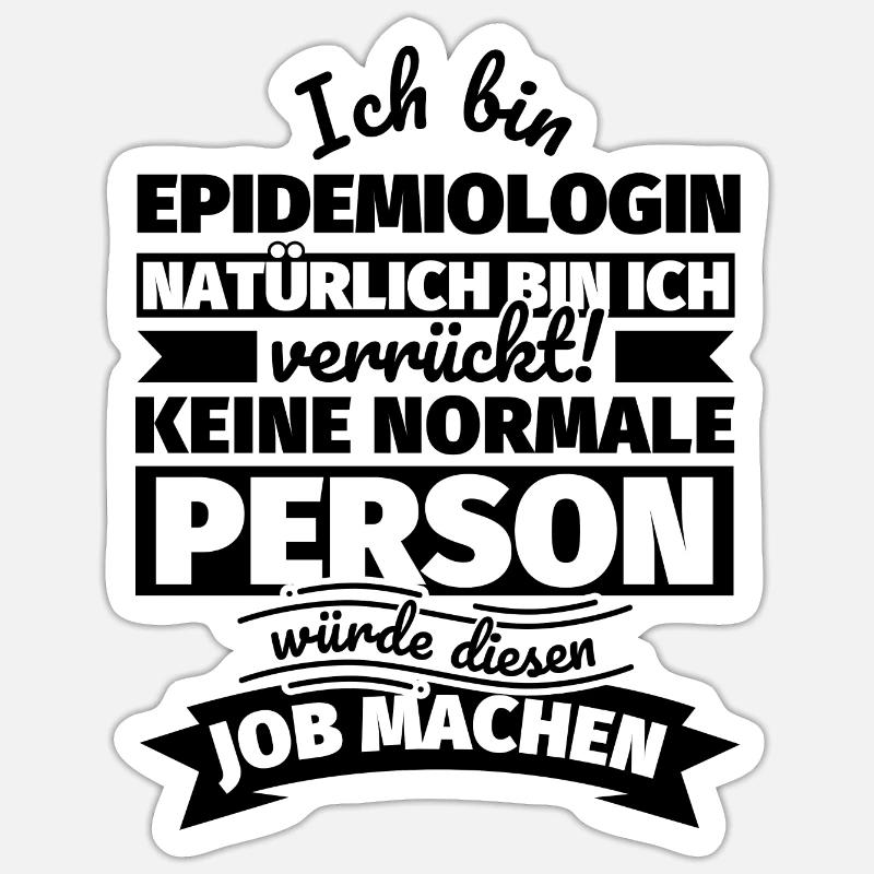 Epidemiologin Geschenke - Sticker Größe S (10 x 10 cm) - Mattweiß