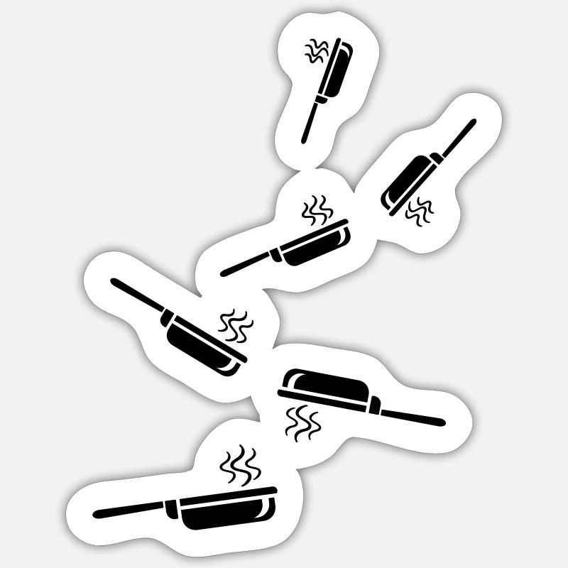 Casserole - Sticker taille S (10 x 10 cm) - blanc mat