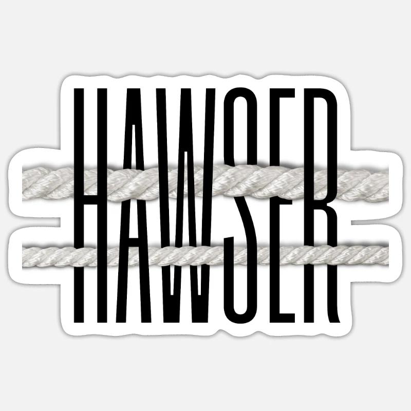 Hawser - Sticker Größe S (10 x 10 cm) - Mattweiß