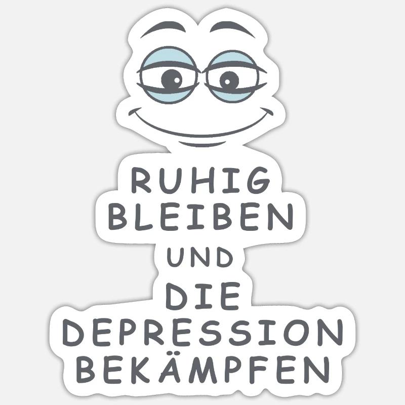 Depression bekämpfen Sticker Größe S (10 x 10 cm)