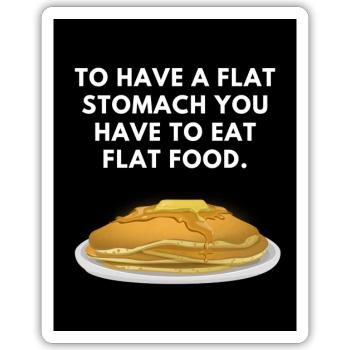 Essen Pankacke, Dicke bauch , Humor - Sticker Größe S (10 x 10 cm) - Mattweiß - Vorne
