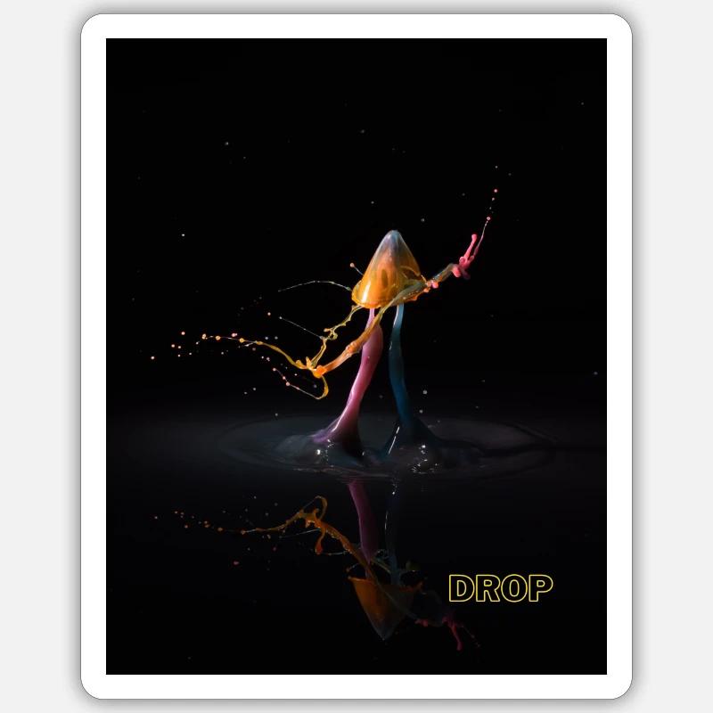 Drop - Sticker size S (10 x 10 cm) - white matte