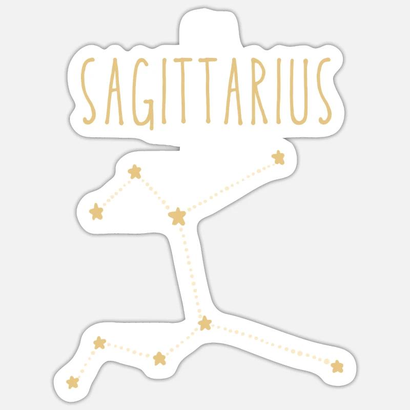 Sagittarius Sternzeichen - Sticker Größe S (10 x 10 cm) - Mattweiß