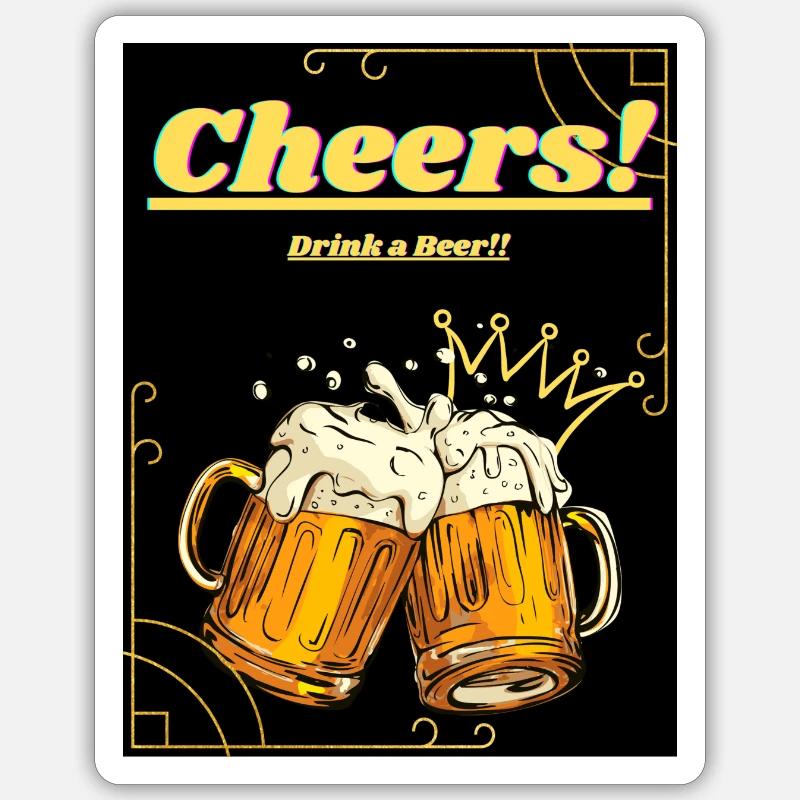 À votre santé! - Sticker taille S (10 x 10 cm) - blanc mat