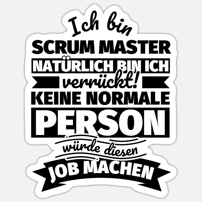 Scrum Master Geschenke Sticker Größe S (10 x 10 cm)