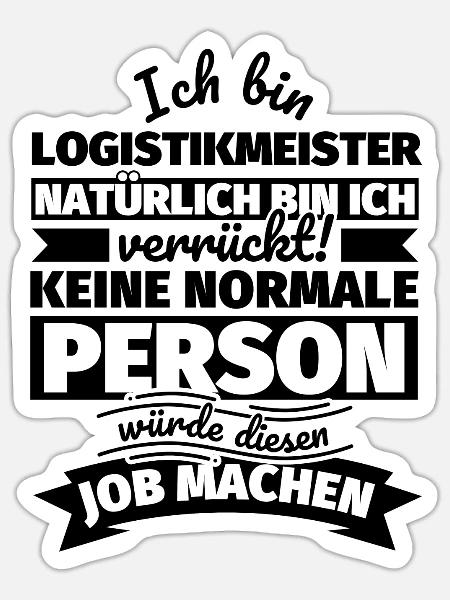 Logistikmeister Geschenke - Sticker Größe S (10 x 10 cm) - Mattweiß