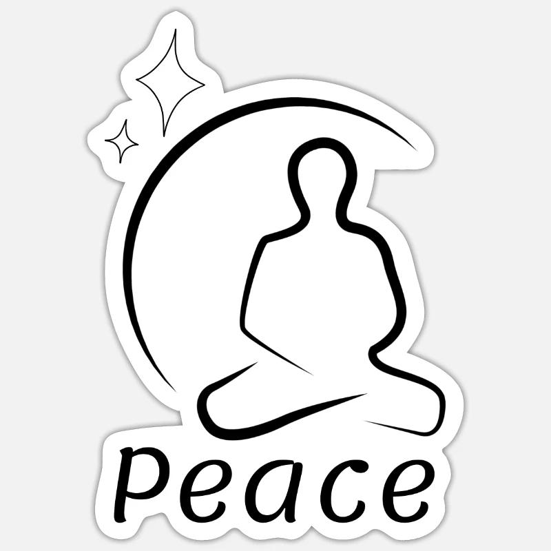 Friede - Sticker Größe S (10 x 10 cm) - Mattweiß