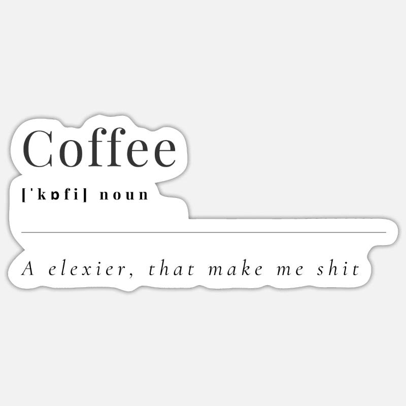Coffee Definition - Sticker Größe S (10 x 10 cm) - Mattweiß