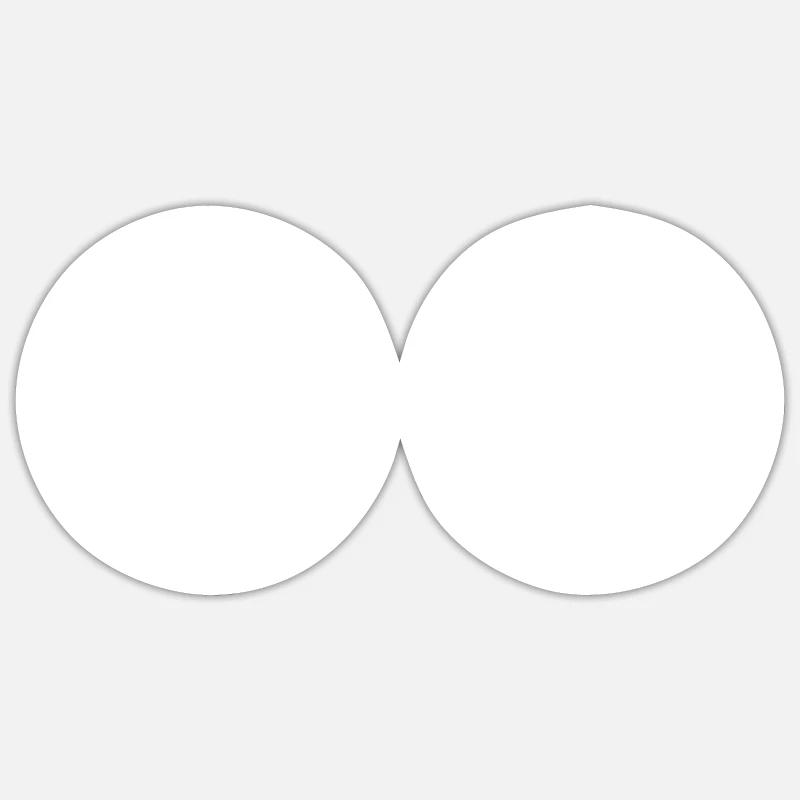 Ne regarde pas mes cercles, pervers Sticker taille S (10 x 10 cm)