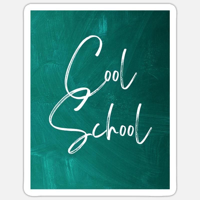 Cool School - Sticker size S (10 x 10 cm) - white matte