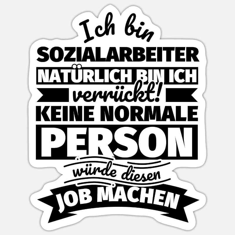 Sozialarbeiter Geschenke - Sticker Größe S (10 x 10 cm) - Mattweiß