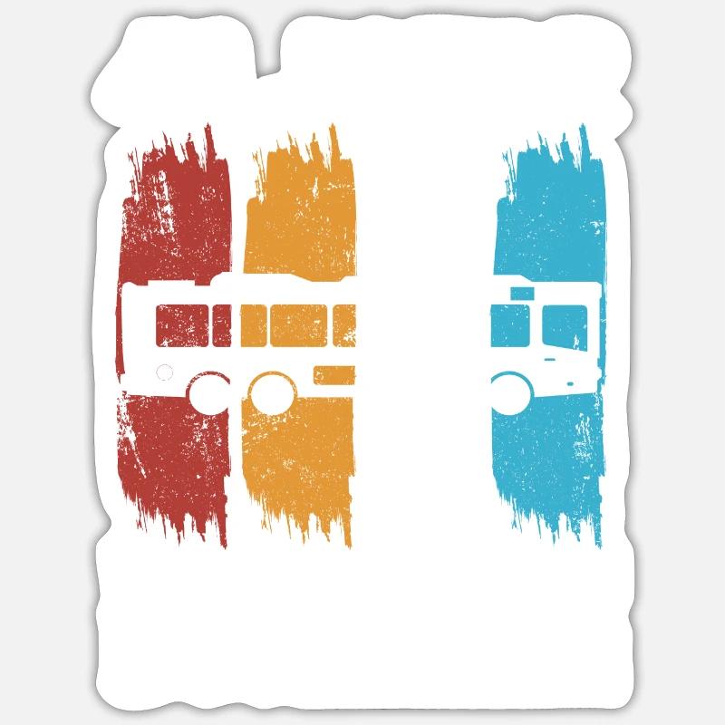 Busfahrer Beruf Busfahren Beruf 41 Geburtstag - Sticker Größe S (10 x 10 cm) - Mattweiß