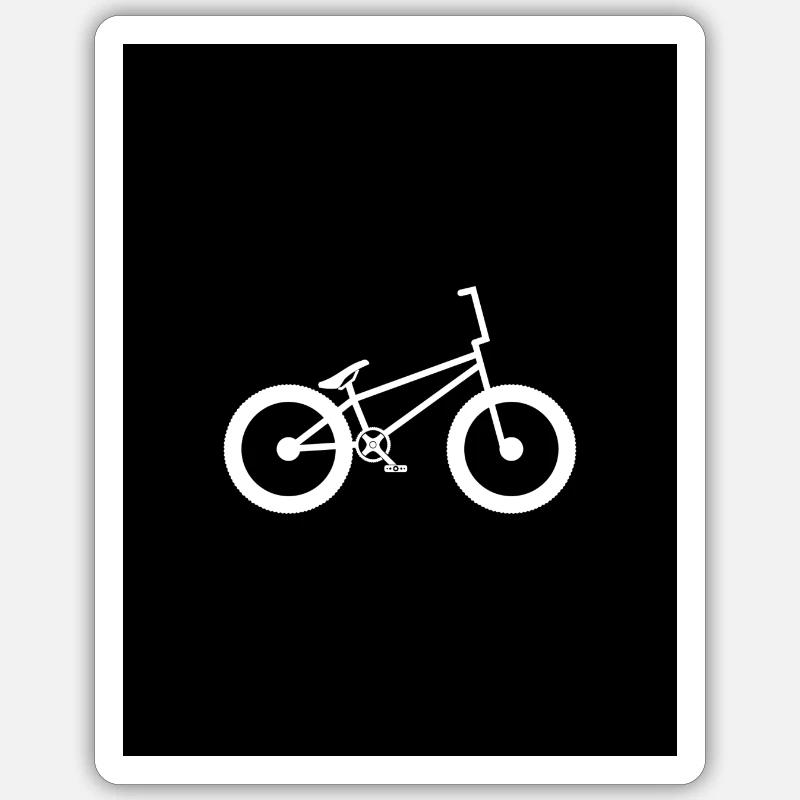 BMX Weiss - Sticker Größe S (10 x 10 cm) - Mattweiß