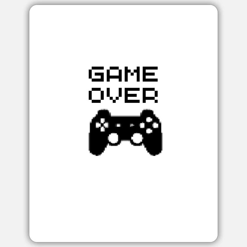 Game over - Sticker Größe S (10 x 10 cm) - Mattweiß