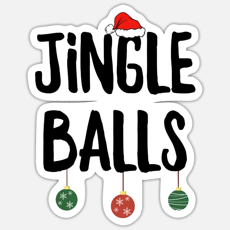 Boules de jingle - Sticker taille S (10 x 10 cm) - blanc mat