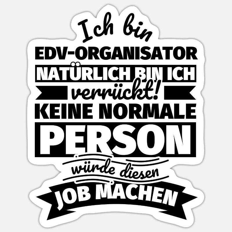 EDV-Organisator Geschenke - Sticker Größe S (10 x 10 cm) - Mattweiß