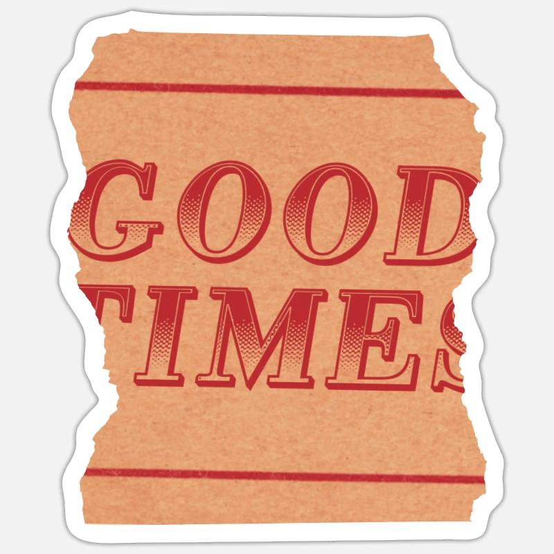 Gute Zeit - Sticker Größe S (10 x 10 cm) - Mattweiß