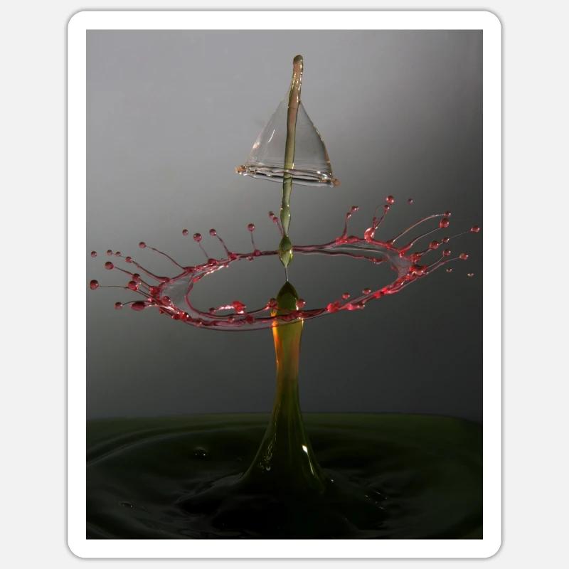 Water drop - Sticker size S (10 x 10 cm) - white matte