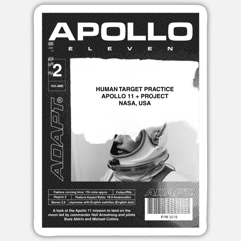 APOLLO - Sticker size S (10 x 10 cm) - white matte