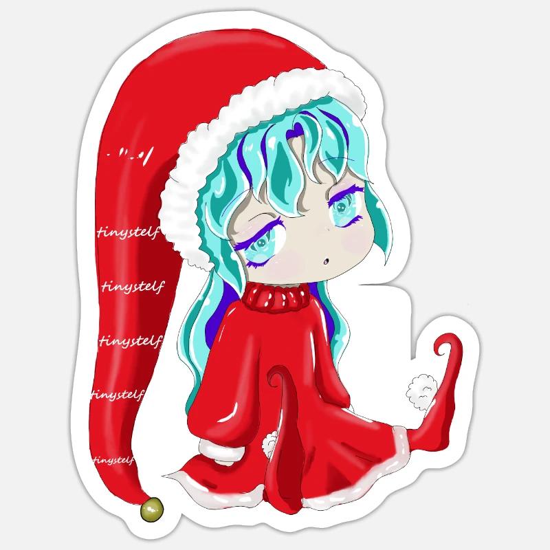 Chibi Noel der Gute - Sticker Größe S (10 x 10 cm) - Mattweiß