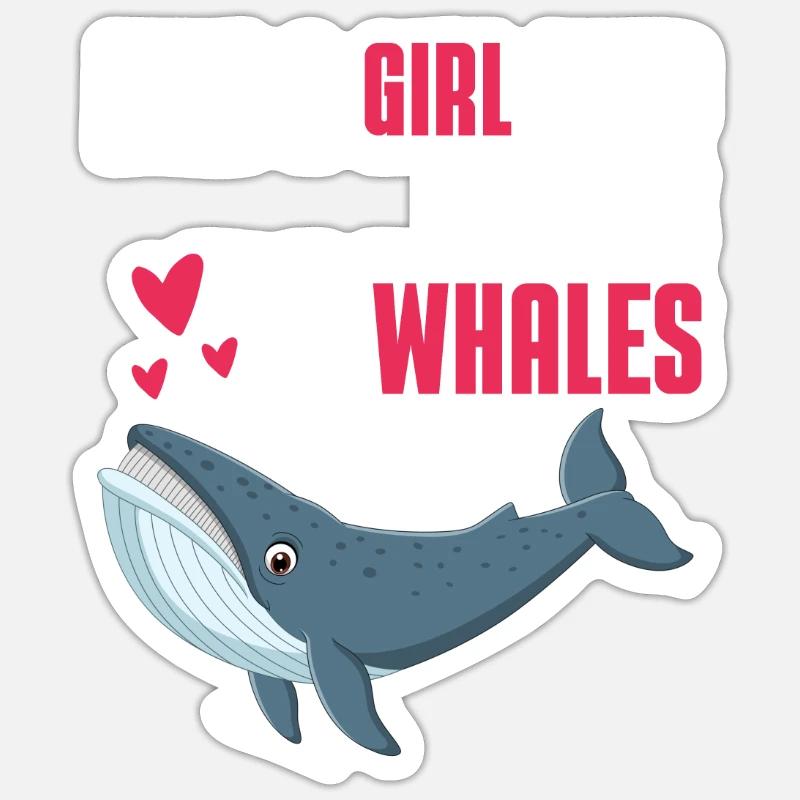Killerwal Ozean Tier Mädchen Geschenk Wal Sticker Größe S (10 x 10 cm)