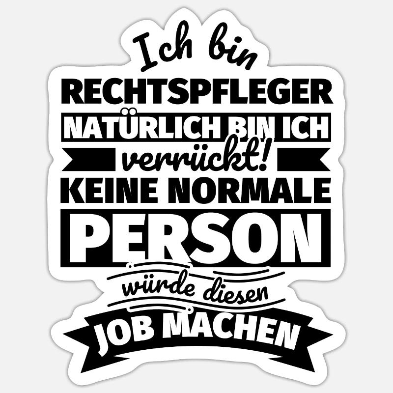 Rechtspfleger Geschenke - Sticker Größe S (10 x 10 cm) - Mattweiß
