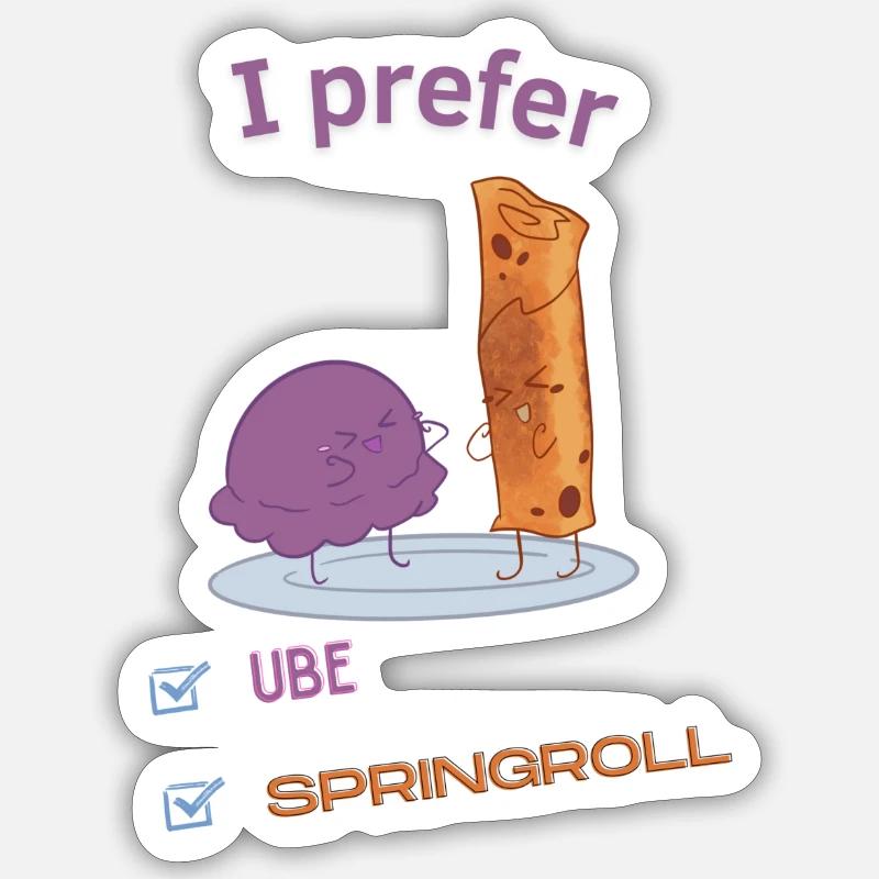 Ube or springroll Sticker Größe S (10 x 10 cm)