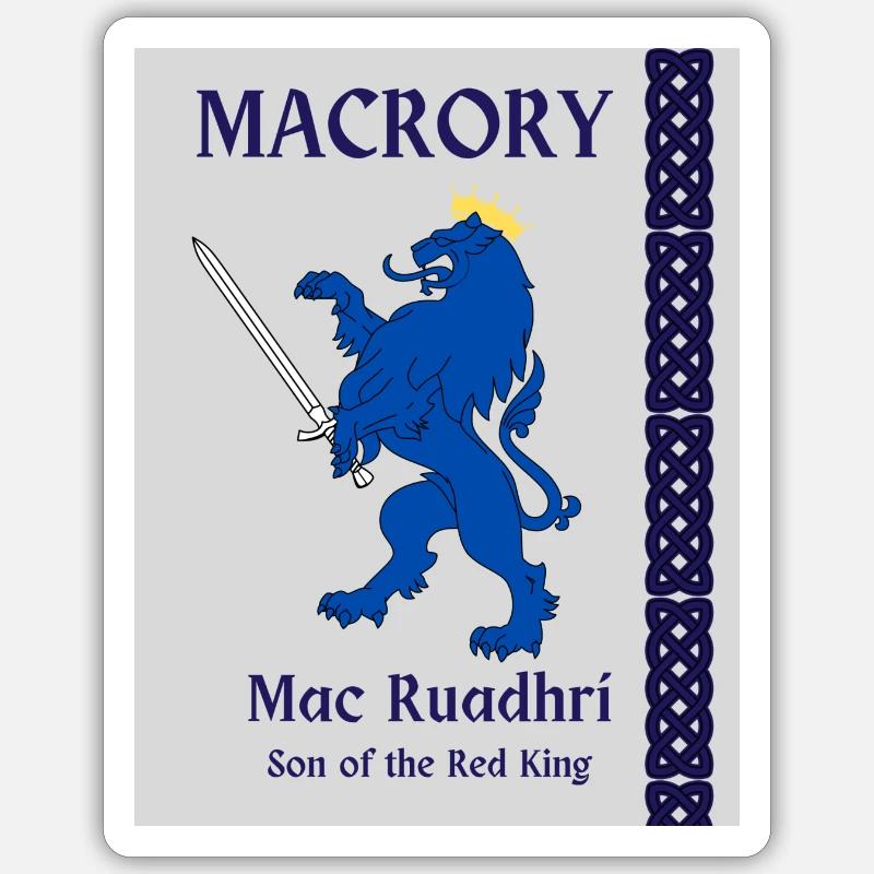 MACRORY EFTERNAVN Sticker størrelse S (10 x 10 cm)