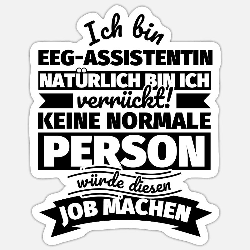 EEG-Assistentin Geschenke Sticker Größe S (10 x 10 cm)