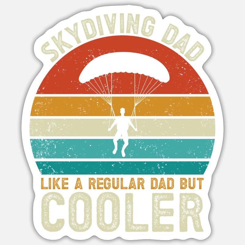 Parachutist - Sticker size S (10 x 10 cm) - white matte