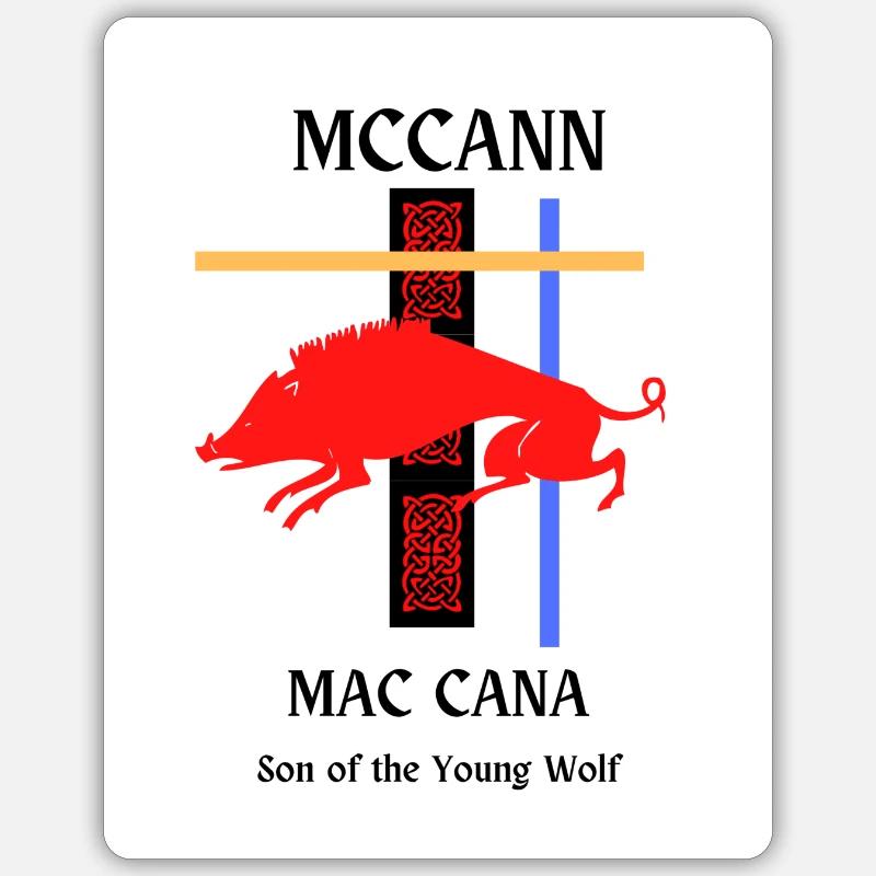 McCann efternavn Sticker størrelse S (10 x 10 cm)