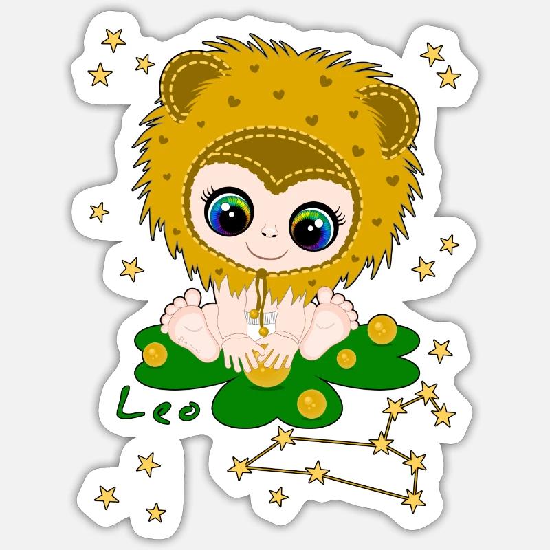 sternzeichen_leo Sticker size S (10 x 10 cm)