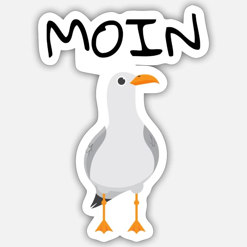 MOIN Möwe Sticker Größe S (10 x 10 cm)